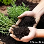 텃밭 흙 종류별 특성 비교 - **Prompt for Sandy Soil Improvement:**
    "A close-up shot of a gardener's gloved hands holding a h...